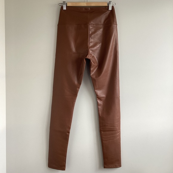 7 For All Mankind Vegan Leather Leggings, cognac brown - Picture 2 of 4